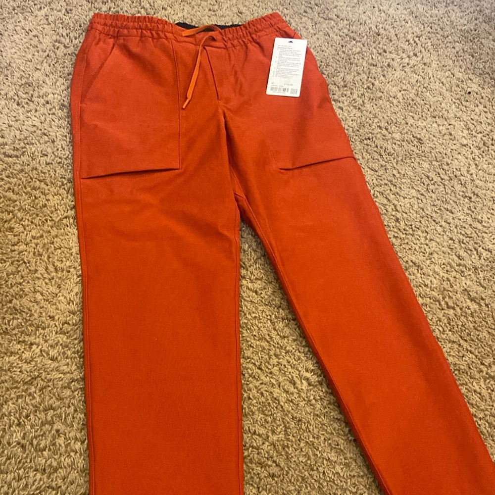 Orange lulu lemon bowline pants